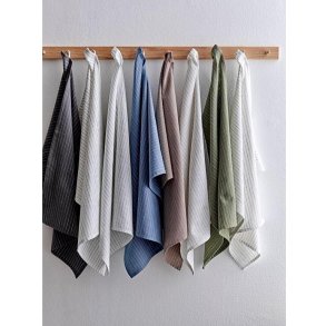 Södahl Line Viskestykke 2 stk. 50x70 cm, Taupe/White