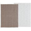 Sdahl Line Geschirrtuch 2er Set 50x70 cm, Taupe/Wei