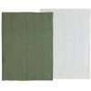 Sdahl Line Geschirrtuch 2er Set 50x70 cm, Olive/Wei