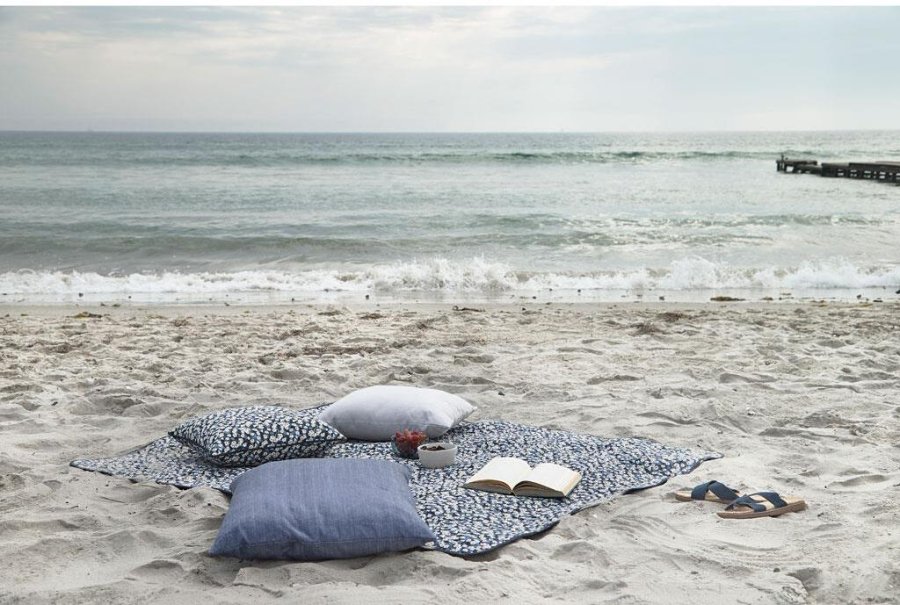 Södahl Bellis Picnictppe 130x170 cm, Indigo/Camel
