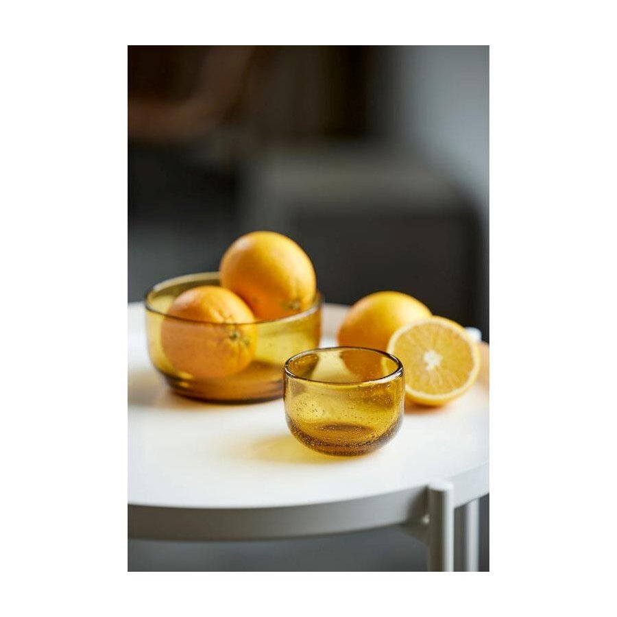 Lyngby Glas Valencia Skl 8 cm, Amber
