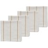 Sdahl Line Serviette 2er Set 40x40 cm, Off Wei/Gold