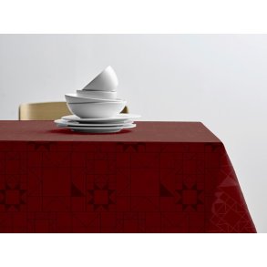 Södahl Star Damask Dug 140x270 cm, Rød