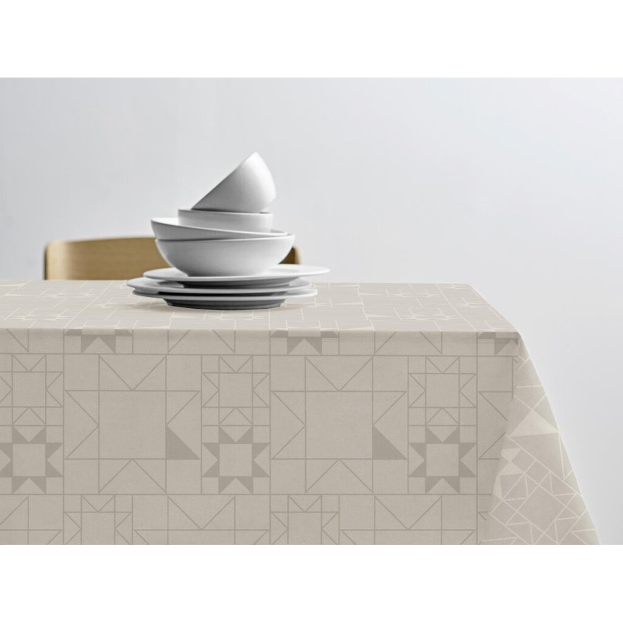 Södahl Star Damask Tischdecke 140x320 cm, Beige