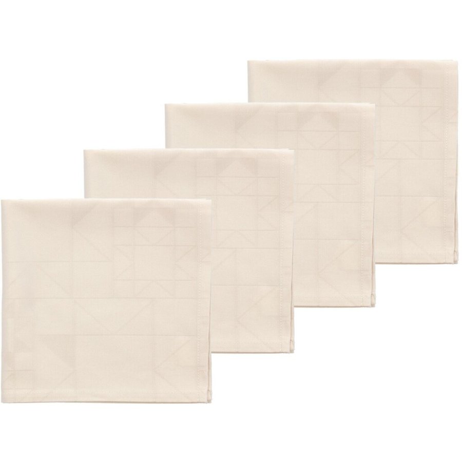 Sdahl Star Damask Serviette 2er Set, 45x45 cm, Beige