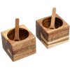 HOLM Mini-Schssel-Set 2er Set, 5 cm H5 cm, Akazienholz