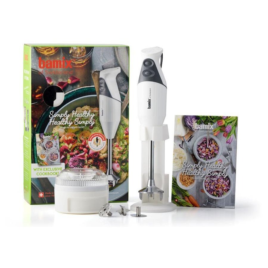 Bamix Simply Healthy Stavblender, Hvid