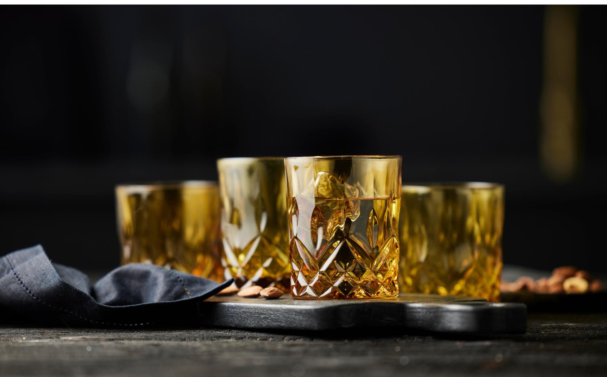 Lyngby Glas Sorrento Whiskyglas 4 32 cl, Rav - Whiskyglas -