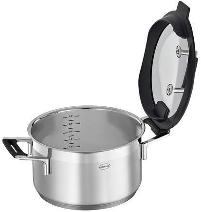 Rösle Silence Pro Gryde m. Glaslg 20 cm/3,5 L, Stl