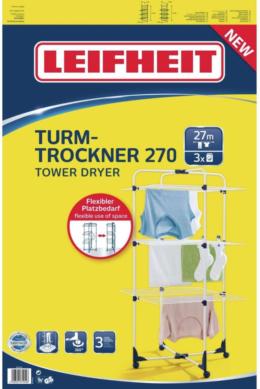 Leifheit Tower 270 Trrestativ, Hvid/Bl