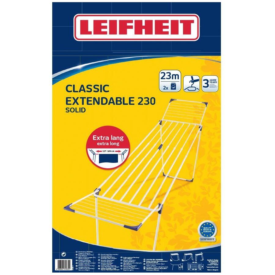 Leifheit Classic 230 Solid Extendable Trrestativ, Hvid