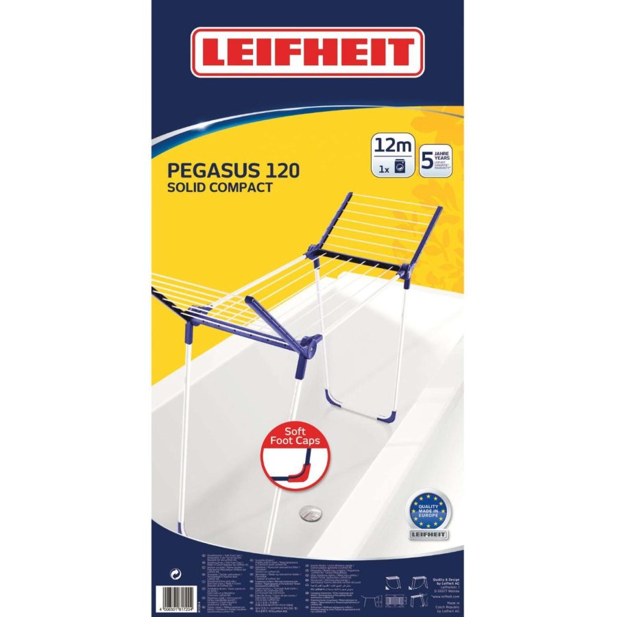 Leifheit Pegasus 120 Solid Compact Trrestativ, Hvid