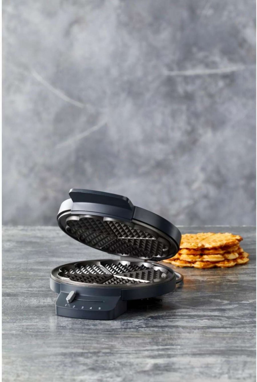 Blomsterbergs Waffeleisen 1200 Watt 1200 W, Grau