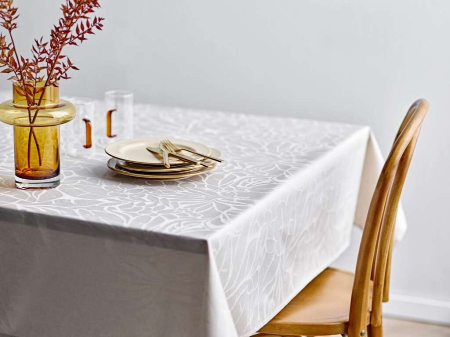 S&ouml;dahl Abstract leaves Damask Stofserviet 4 stk. 45x45 cm, Beige