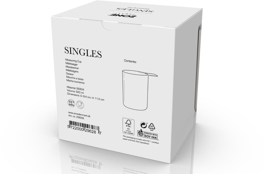 Zone Denmark Singles Messbecher 500 ml, Stahl