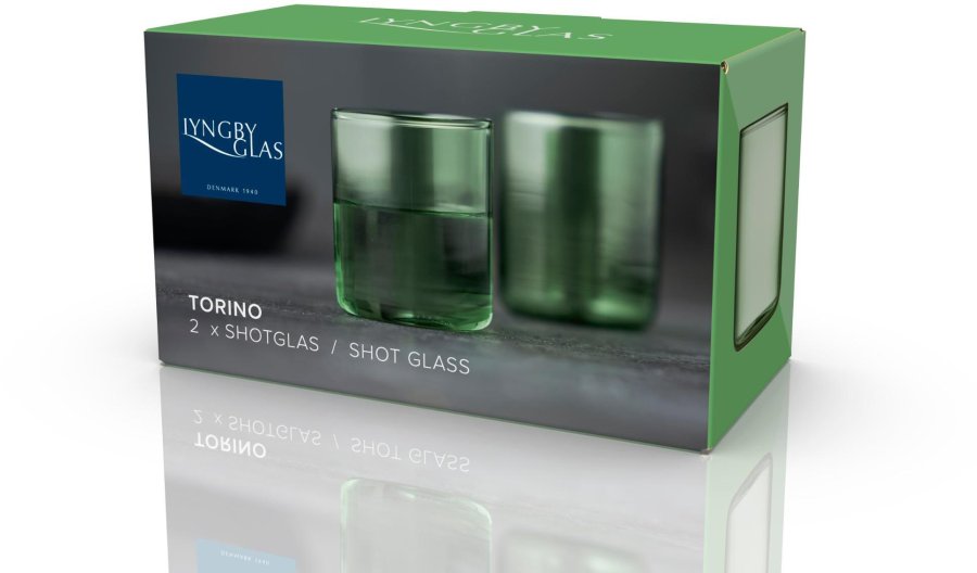 Lyngby Glas Torino Shotglas 2 stk. 6 cl, Grn