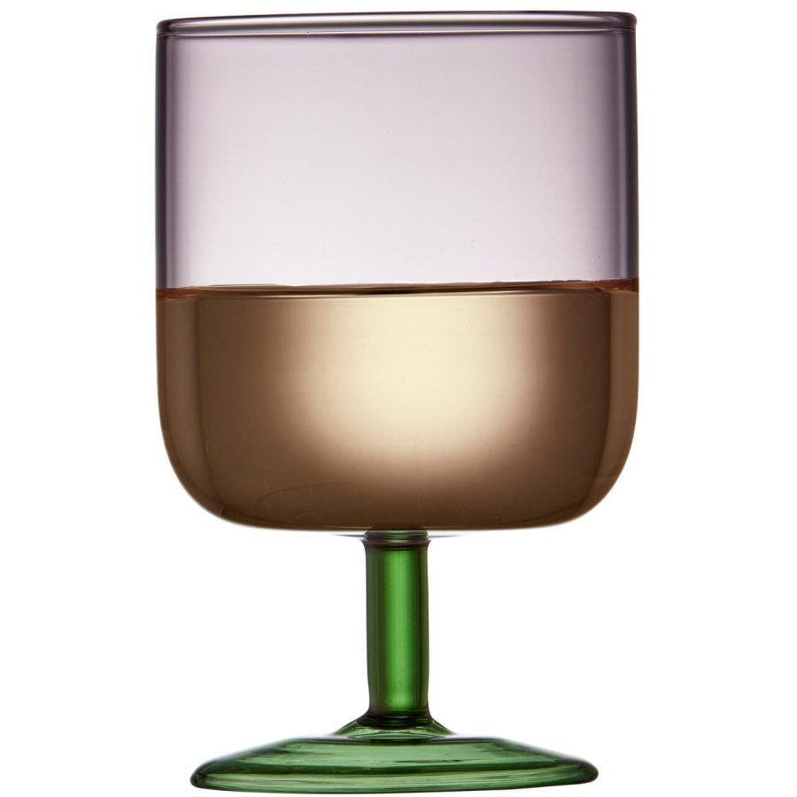 Lyngby Glas Torino Vinglas 2 stk. 30 cl, Pink/Grn