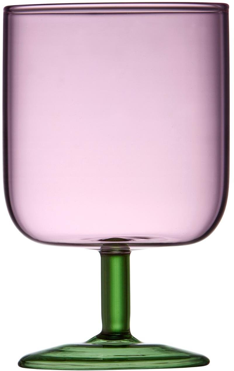 Lyngby Glas Torino Vinglas 2 stk. 30 cl, Pink/Grn