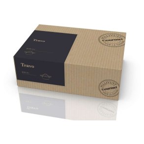 Pillivuyt Gourmet Travo Gryde m. Glaslåg 20 cm/2,1 L, Sort Aluminium