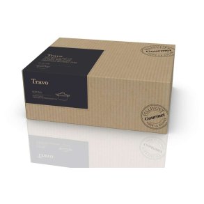 Pillivuyt Gourmet Travo Gryde m. Glaslåg 24 cm/3,8 L, Sort Aluminium