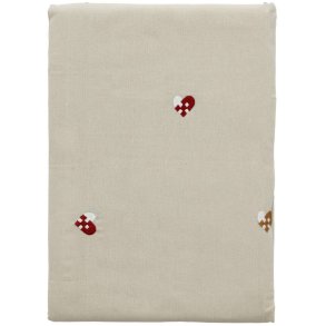 S�dahl Christmas Hearts Stickerei Tischdecke 140x220 cm, Rot