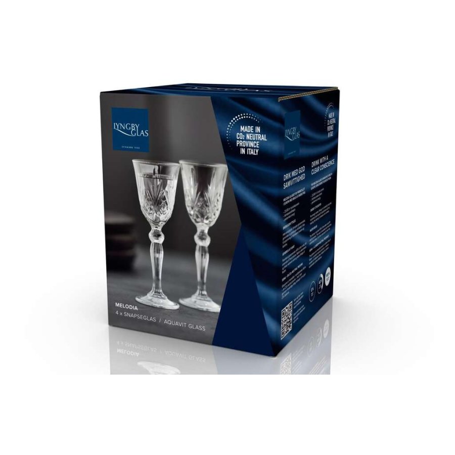 Lyngby Glas Melodia Snapseglas 4 stk. 5 cl