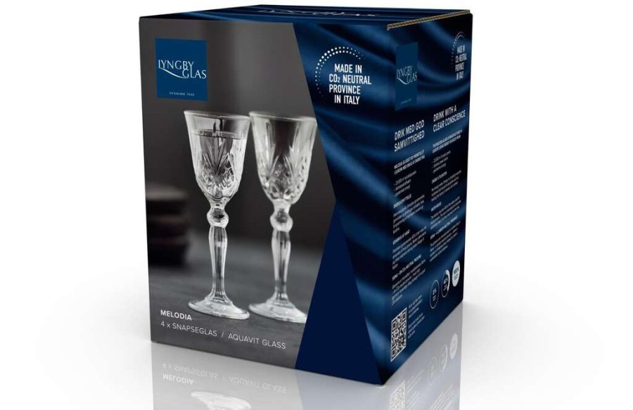 Lyngby Glas Melodia Snapseglas 4 stk. 5 cl