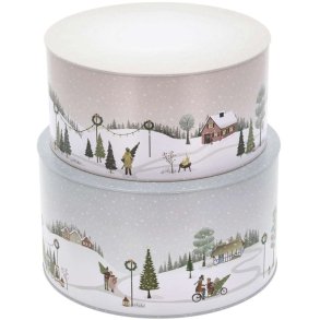 Bastian Keksdose 2er Set, Arctic Ice/Woodrose Metal