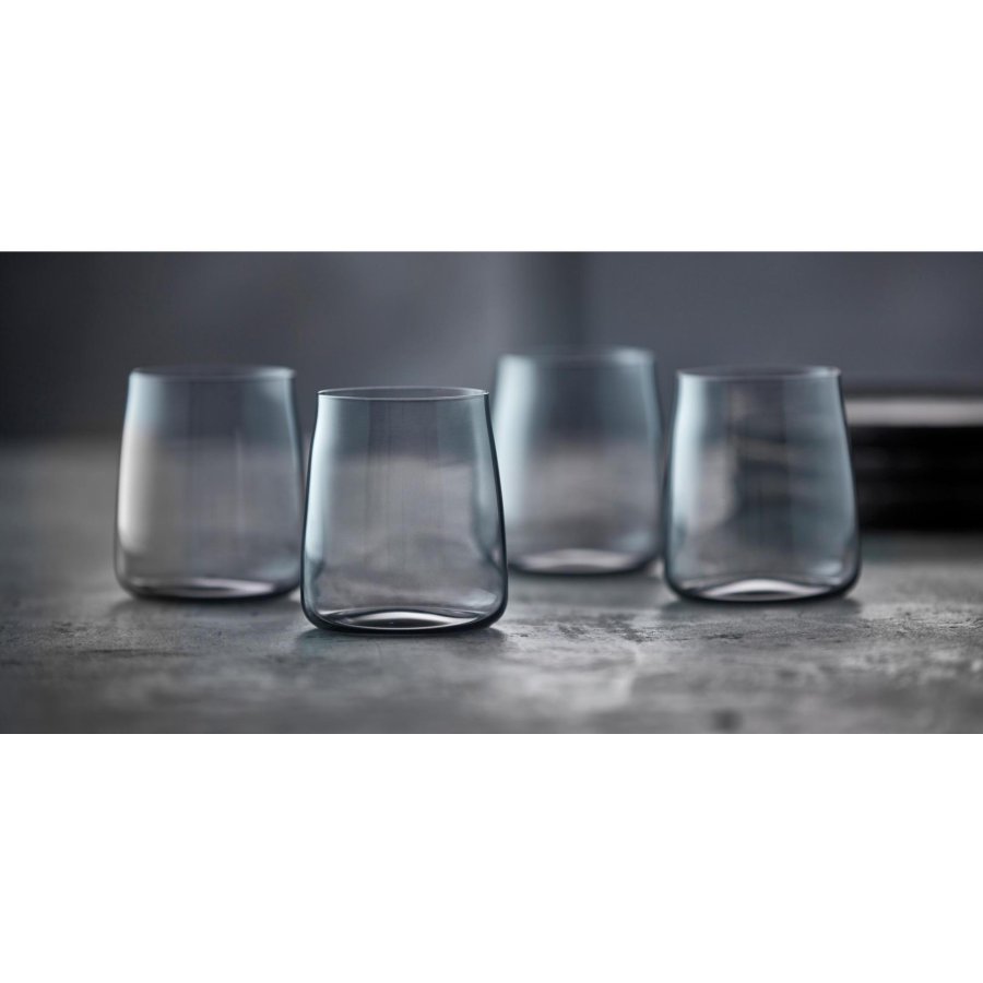 Lyngby Glas Zero Vandglas 4 stk. 42 cl, Smoke