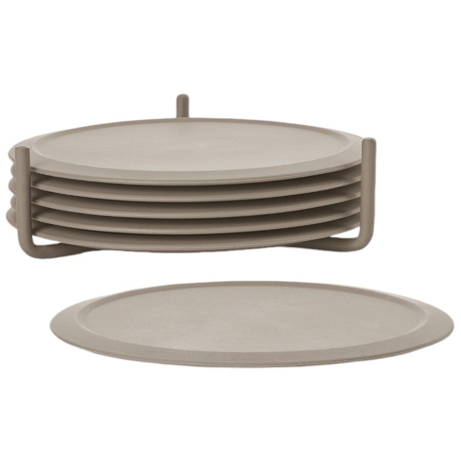 Zone Singles Glasuntersetzer 2er Set, Taupe