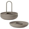 Zone Singles Eierbecher mit Halter H9,5 cm 2er Set, Taupe