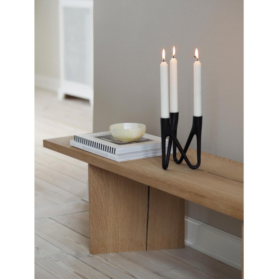 Mors Roots Kerzenstnder 3 Arme H16,5 cm, Schwarz
