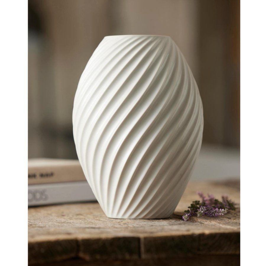 Mors River Vase H26 cm, Hvid