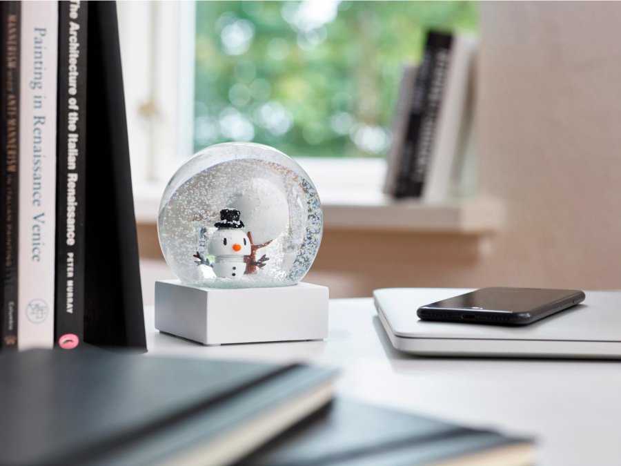 Hoptimist Snowman Snow Globe L, Hvid