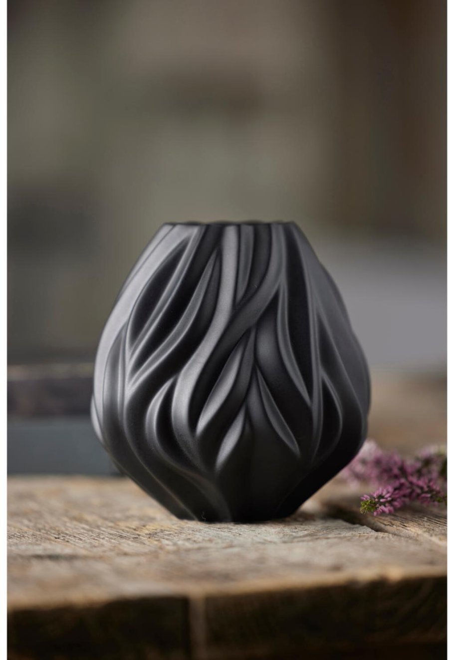 Mors Flame Vase H15 cm, Sort