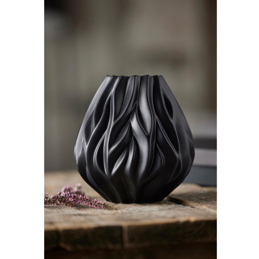 Mors Flame Vase H19 cm, Sort