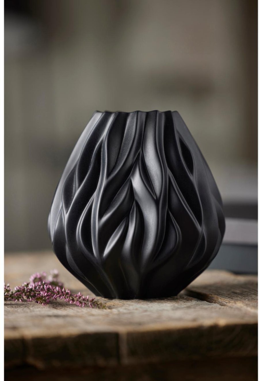 Mors Flame Vase H19 cm, Sort