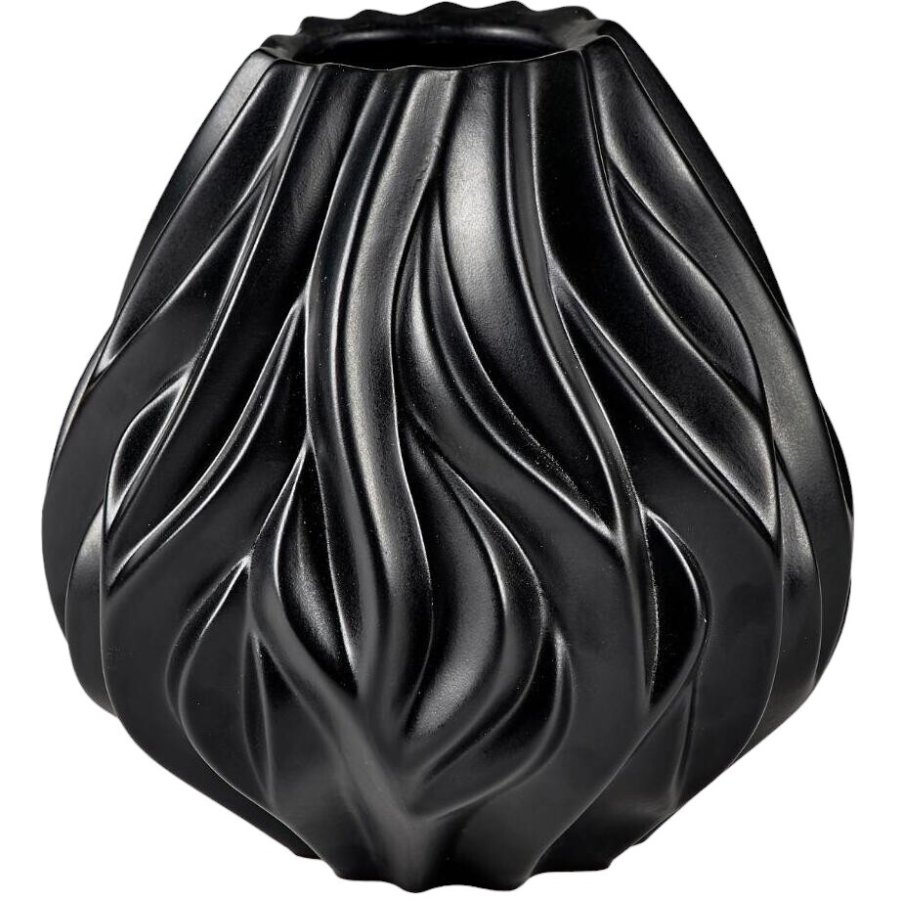 Mors Flame Vase H19 cm, Sort