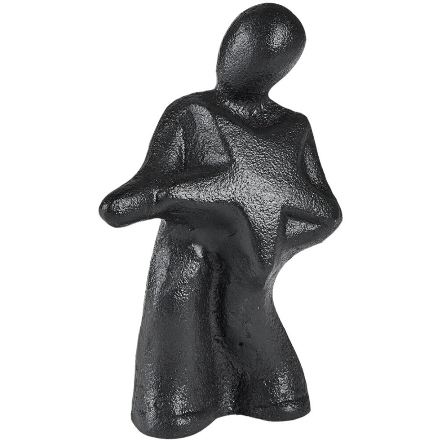 Mors Skulptur H14 cm, Sort