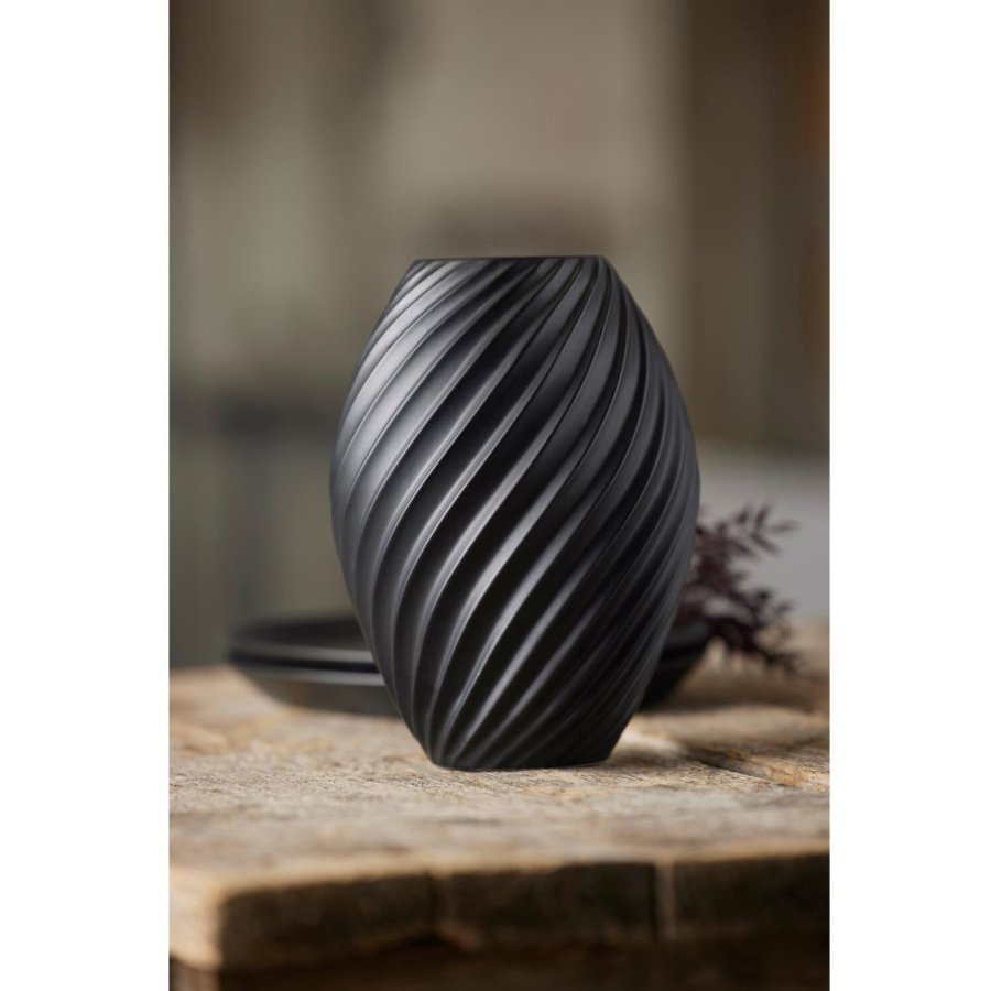 Mors River Vase H21 cm, Sort