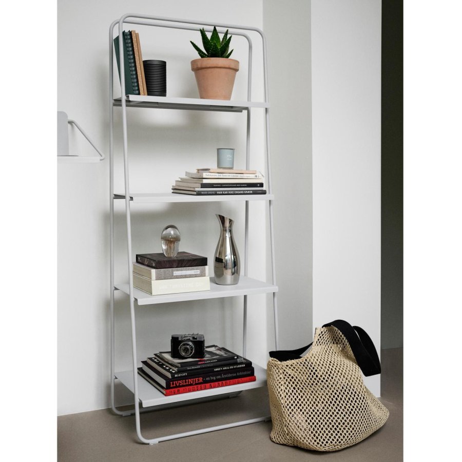 Zone A-Bookshelf Regal 140,7 cm, Soft Grey