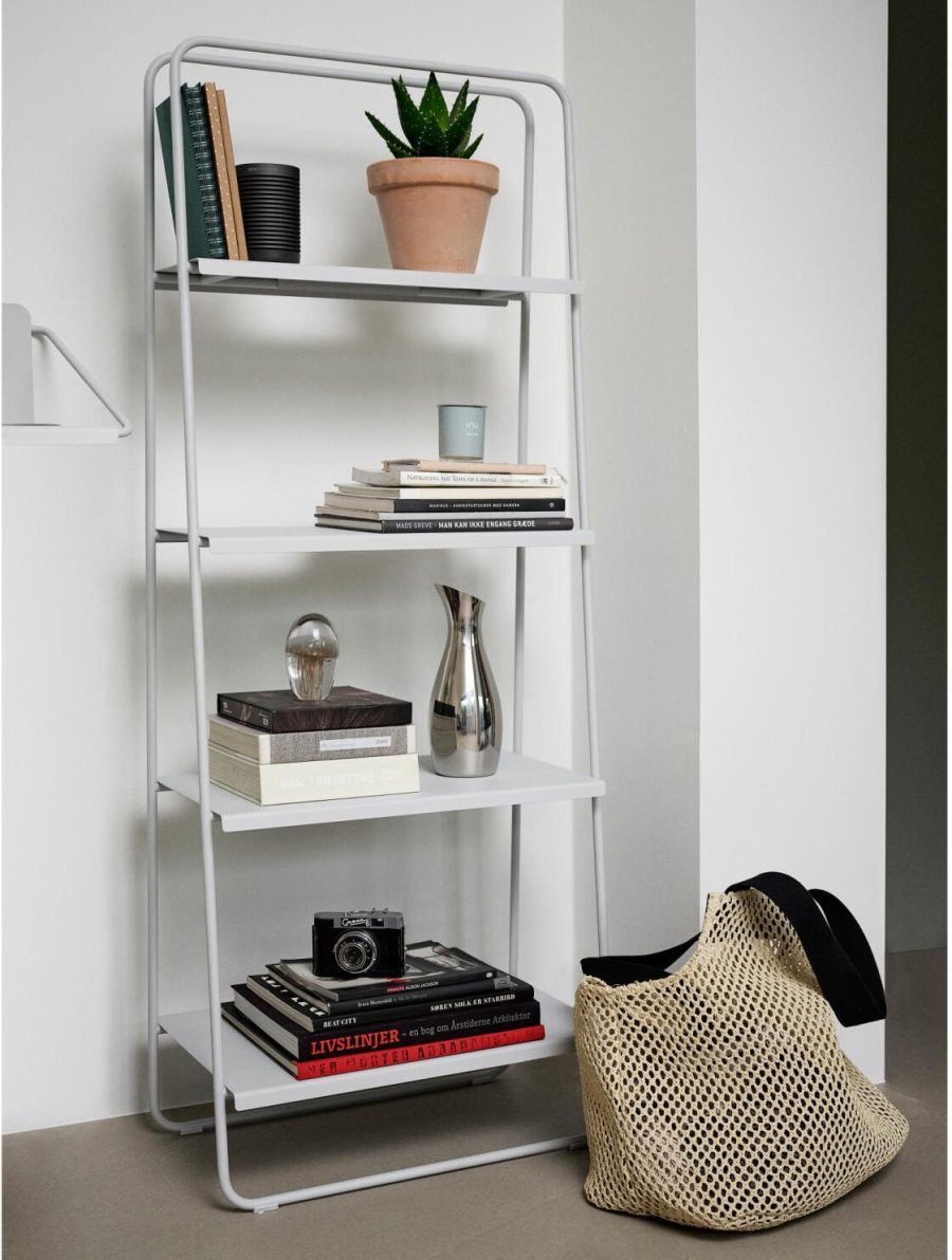 Zone A-Bookshelf Regal 140,7 cm, Soft Grey