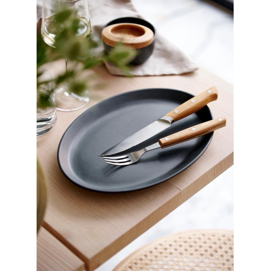 Mors Foresta Bestikst 4 Dele, Eg/Rustfrit Stl