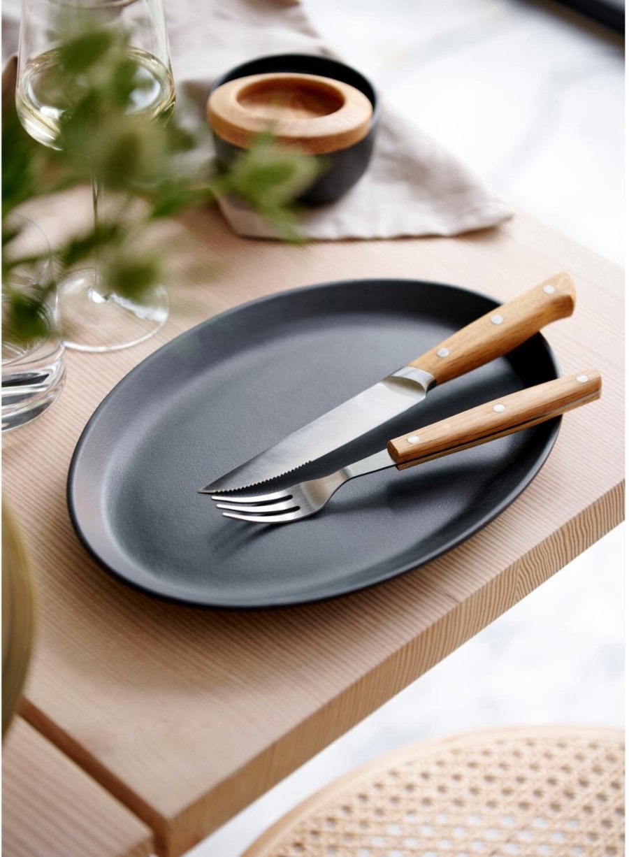 Mors Foresta Bestikst 4 Dele, Eg/Rustfrit Stl