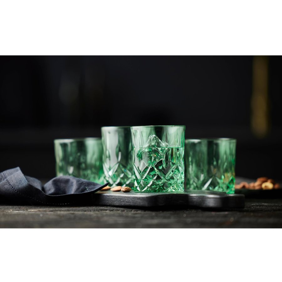 Lyngby Glas Sorrento Whiskyglas 4er Set 32 cl, Grn