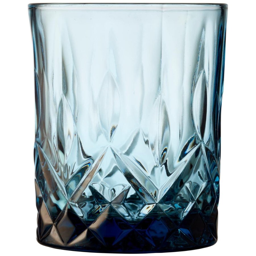 Lyngby Glas Sorrento Whiskyglas 4er Set 32 cl, Blau