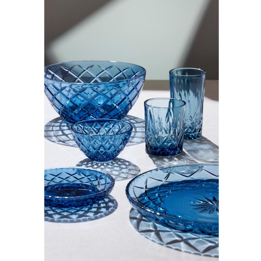 Lyngby Glas Sorrento Whiskyglas 4er Set 32 cl, Blau