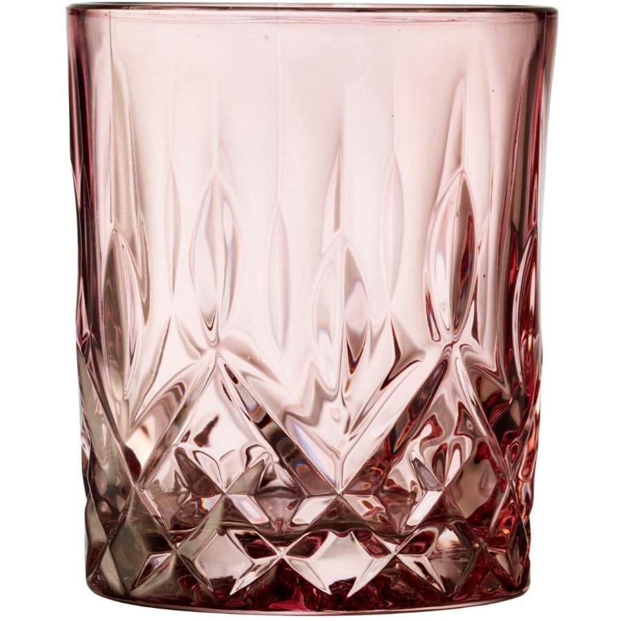 Lyngby Glas Sorrento Whiskyglas 4er Set 32 cl, Rosa