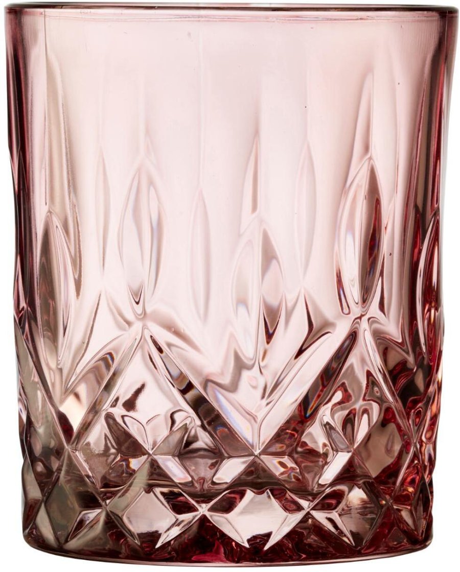 Lyngby Glas Sorrento Whiskyglas 4er Set 32 cl, Rosa