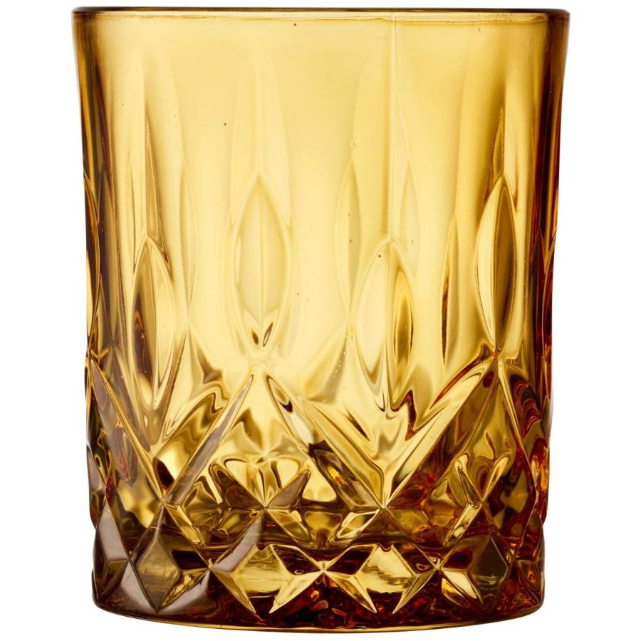 Lyngby Glas Sorrento Whiskyglas 4er Set 32 cl, Amber